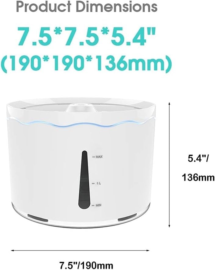 Fuente automática para gatos 1.8L GeRRiT beber miniatura 6
