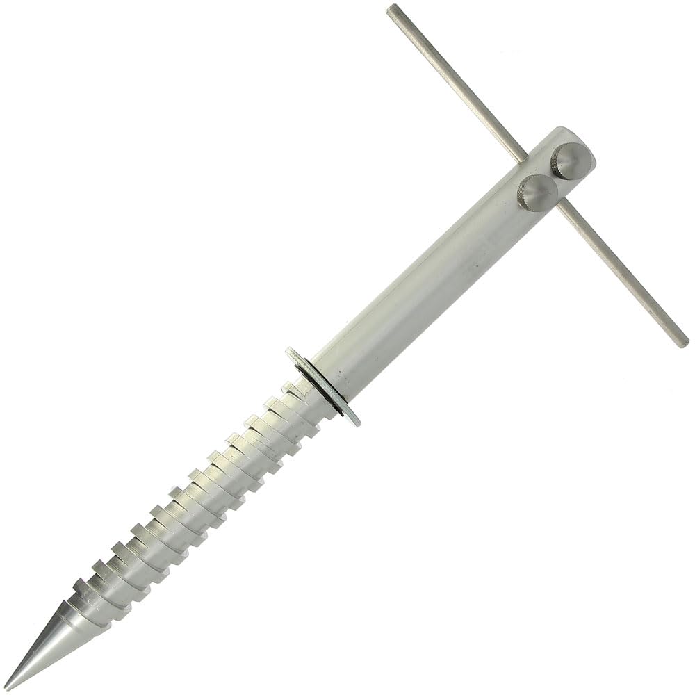 NGT Brolly Spike – Heavy Duty Aluminium Umbrella Ground Anchor with Deep Thread & Clamp | Secure Fishing Brolly, Parasol or Shelter