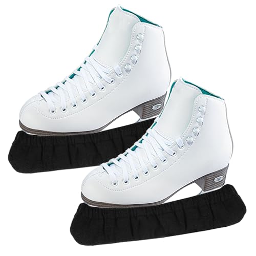 Xmart 1 Par Fundas para Cuchillas de Patines Protector Universal para Patines de Hielo Adecuado para Hombres Niñas y Adolescentes Fundas de Protección para Cuchillas de Patines Talla L (Negro)