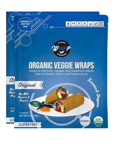 Wrawp Organic Veggie Wrap - Original (1 PACK) Gluten Free, Paleo, Plant Based, Vegan