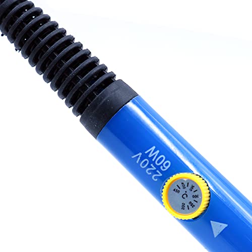 Miniatura 6 de Wangcl Kit De Soldador Eléctrico Ajustable En Temperatura, Herramienta De Soldadura Electrónica 60w 220v, Soporte, 5 Puntas