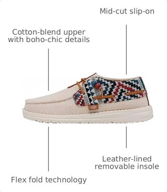 Image of HEYDUDE Women's Ellie | Women's Shoes | Women's Lace Up Loafers | Comfortable & Light-Weight