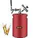 VEVOR Spillatore di Birra a Colonna da 5L in Rosso con Spina da Casa per Bevande, Spillatore Birra Artigianale in Acciaio Inox da 5L per Uso Domestico, Distributore di Birra per Feste, BBQ, Campeggio