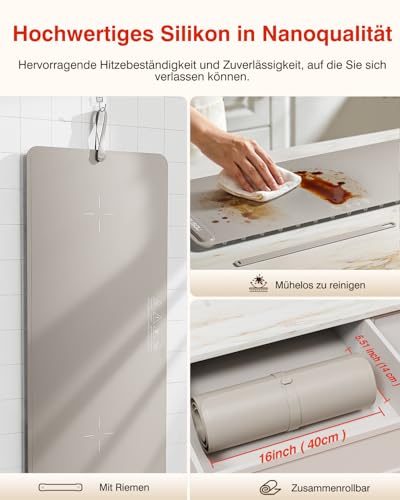 Image of Warming Mat for Food (35 inchx16 inch) - iTRUSOU Extra Large Electric Warming Tray with 7-Level Temp, 500W High-Power & 99H Timer - Rollable XL Large Food Warming Mat for Parties & Buffet