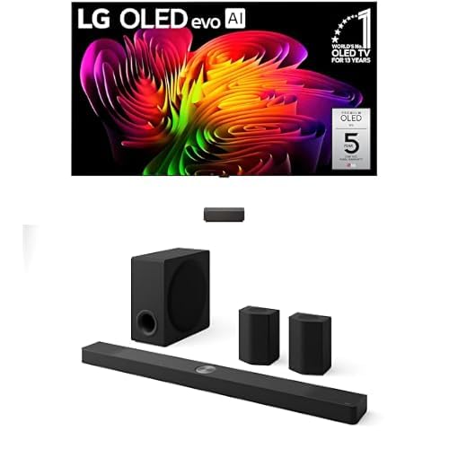 Image of LG 83-Inch Class OLED evo W6 Wallpaper 4K TV (OLED83W6PUA, 2026) Bundle S95TR 9.1.5-Ch Soundbar, Dolby Atmos, Dolby Vision, Wow Orchestra, WOWCAST, Rear Speakers, Wireless Subwoofer