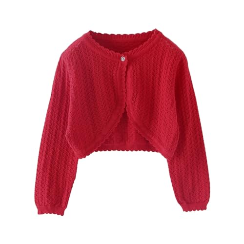 Toddler Baby Girls Cardigan Knit Sweater Kids Button Uniform Knit Front Cropped Loose Breathable Long Sleeve Coat3