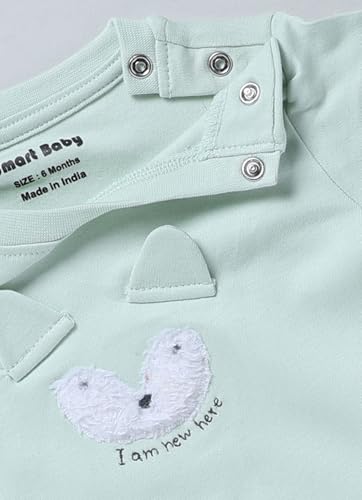 Image of Smart Baby Boys Cotton Top & Pyjama Set | Long Sleeve Round Neck T-Shirt & Full Pants | Soft Fabric | 0-18 Months | Ideal for Sleep