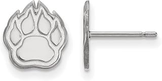 Northern Illinois Extra Small (3/8 Inch) Post Earrings (Sterling Sliver)