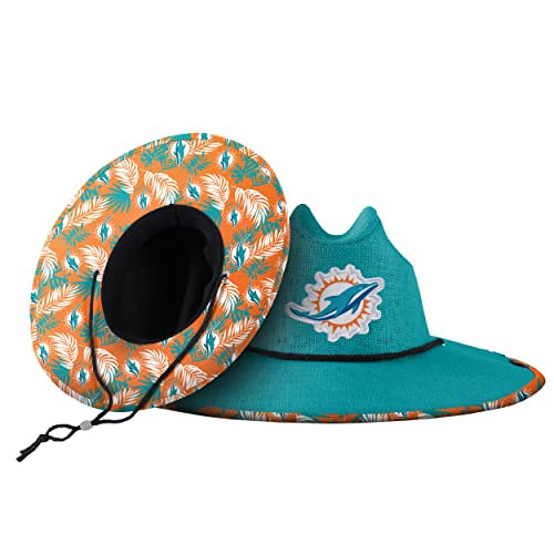 Image of FOCO Men's NCAA College Team Logo Floral Straw Sun Hat