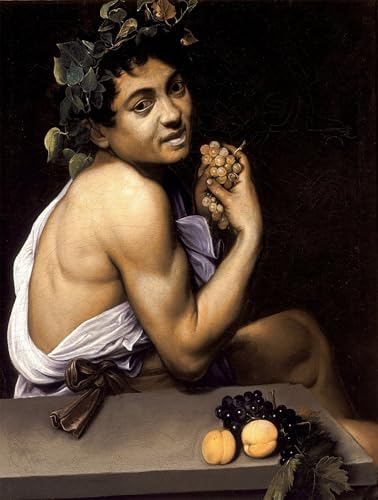 Art Mural Le jeune Bacchus Caravaggio Peinture Graffiti Salon Moderne Décoration Murale