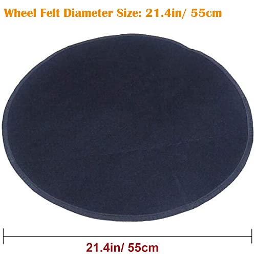 Image of 4 Pcs Tire Wheel Felts Covers Skyour 21.4in Lightweight Dustproof Scratch Tote Felts Cover (4pcs Tire Felts, 21.4in)