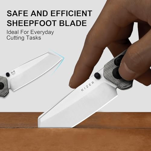 Image of Kizer Madrac Pocket Knife, 3.06 inch Nitro-V Blade, Thumb Stud & Clutch Lock