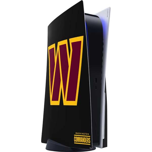 Skinit Decal Gaming Skin Compatible with PS5 Console - Officially Licensed NFL Washington Commanders Black Background Design