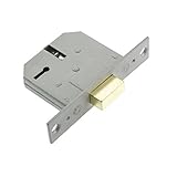 Entrada de Reino Unido Sterling MLD325N - Cerradura encastrable con pestillo (3 Puntos, 65 mm, níquel)