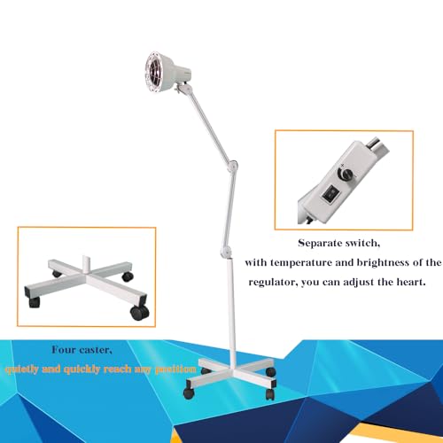 Stand Infrared Therapy Lamp with Dimmable Heating and Flexible Arm, Perfect for Home and Beauty Salon, 275W & White - Image 6