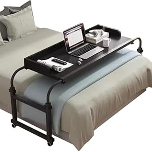 DLYZAYE Regulowany Stolik Przyłóżkowy nad Łóżko 140cm