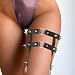 Sethain Cadenas de cuero punk para pierna de color negro, cadena de muslo, liguero para mujeres y niñas