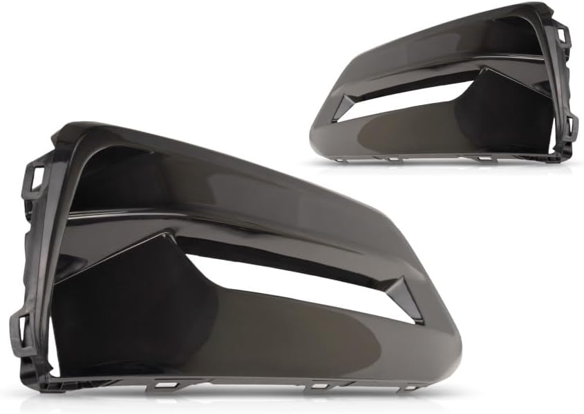 For Honda Accord 2018 2019 2020 Fog Light Bumper Bezel Gloss Black Driver And Passenger Side | Pair | Front | Sedan Model | Excluded Hybrid | PP Plastic HO1038140, HO1039140 | 71107TVAA10, 71102TVAA10