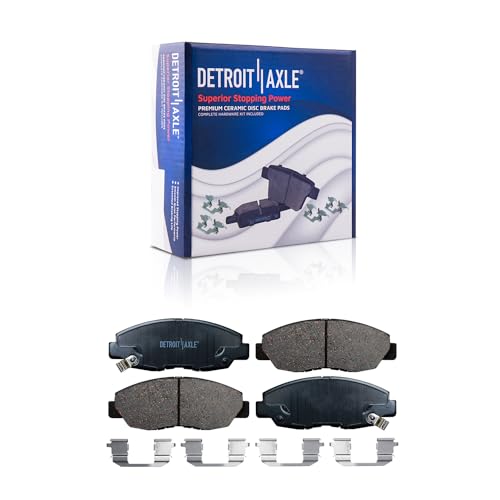 Image of Detroit Axle - Brake Kit for 1991-1997 Honda Accord Acura CL L4 2.2L Front and Rear Drilled Slotted Disc Brake Rotors Ceramic Brakes Pads 1994 1995 1996 Replacement
