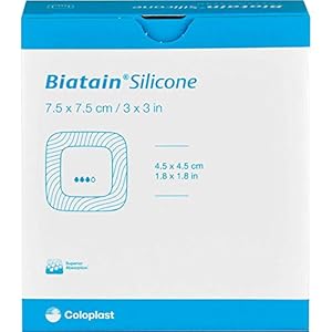 BIATAIN Silicone Schaumverband 7,5x7,5 cm 10 Stück Verpackung