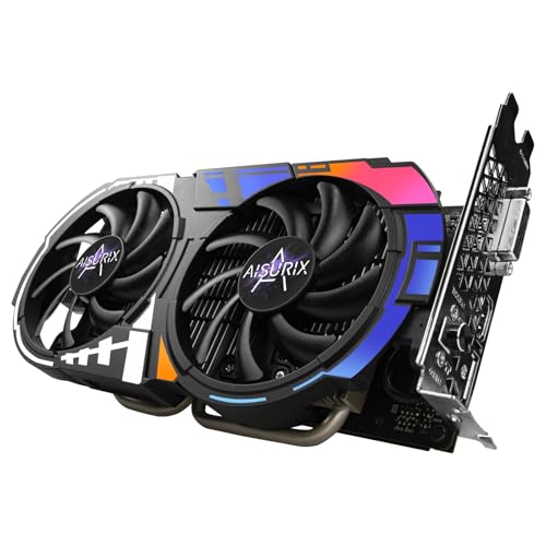 AISURIX GTX 1050 Ti 4G Graphics Card, 128 Bit GDDR5 PCI Express 3.0 Graphics Card, DVI VGA HDMI Graphics Card with Twin Freeze Fans Gaming GPU (1050 TI)