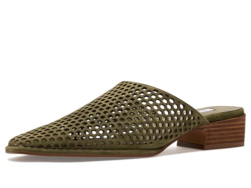 Steve Madden Women's Dessa Olive Suede Perforated 5.5 Medium