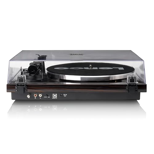 Lenco LBT-345WA Tourne-disque avec Bluetooth® et micro rouge 2M, stabilisateur de platine chromé – Noyer - Les Beatles, Paul McCartney, John Lennon, RIngo Starr, George Harrison Lenco LBT-345WA Tourne-disque avec Bluetooth® et micro rouge 2M, stabilisateur de platine chromé - Noyer – Image 8