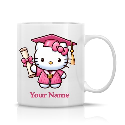 Image of Hello Kitty Printed Personalised Name Coffee Mug 325ml | Cute Ceramic Cup for Girls, Sister, Daughter, Friend | Birthday, Rakhi, Valentine?s, Return Gift Idea
