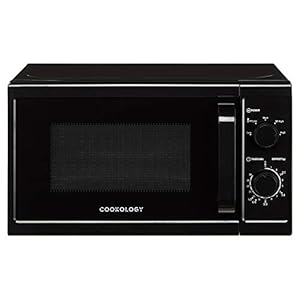 Cookology CMAFS20LBK 800W Freestanding Microwave in Black - 20 Litre Capacity - 25cm Turntable - 5 Cooking Power Levels - Quick Defrost Setting & Dial Timer