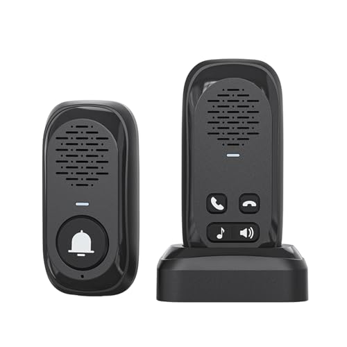 Swokely RF433 Kabellose Gegensprechanlage, Klingel, Türklingel mit 1 Innensensor, kein Internet erforderlich, IP44 wasserdicht, Türklingel mit Sprachanruf in Echtzeit für das