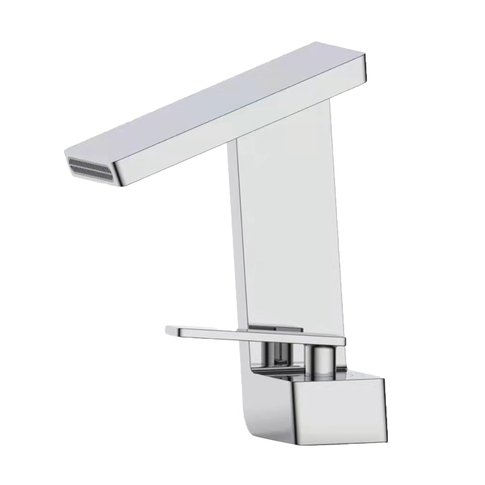 SOHNVWTGD Basin Taps Mixers Waterfall, Single Hole Hot and Cold Bathroom Taps Mixer Waterfall, Brass Waterfall Single Tap,Chrome