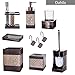 Dahlia Brown Bathroom Accessory Set Complete - Decorative 4 Piece Bathroom Sets Accessories Includes: Soap Dispenser, Toothbrush Holder, Tumbler and Soap Dish