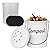 AuldHome Design Kitchen Compost Bin for Countertop | 1.3 Gallon Composting Bucket with Lid | Includes 3 Charcoal Filters | (White Enamel)