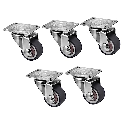 OKUMEYR 5pezzi Ruote Girevoli Direzionali Silenziosi Per e Apparecchiature Facili Installare e Resistenti All