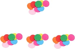 STOBOK 4 Juegos De Almohadillas Redondas De Fieltro No Tejido Para Coser Círculos De Fieltro Para Manualidades Material De Apliques Para Decoraciones Hechas A Mano 100 Piezas X 4