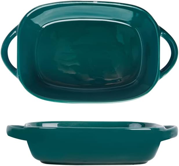 Baking Tray,Ceramic Bakeware,Porcelain Rectangular Baking Dish, Baking Pan Lasagna Pan Serving Bakeware 9 X 4.9 X 2 Inches, Set of 2,B (Color : B) (Color : C) (Color : B)