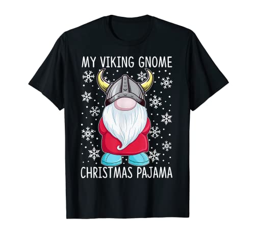 My Viking Gnomo Christmas Pigiama Viking Gnomo Uomini Donne Maglietta