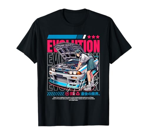 Gráfico retro vintage de JDM Tokyo Japan Drift Race Car Tuning Camiseta