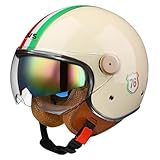 bicicletta vintage freni a bacchetta Casco da motociclista: il casco è conforme agli standard di sicurezza DOT FMVSS-218/ECE R2205. Ciò significa che è approvato per l'uso su tutto il traffico stradale europeo e americano, rendendolo uno strumento di sicurezza molto importante nella tua vita all'aria aperta.