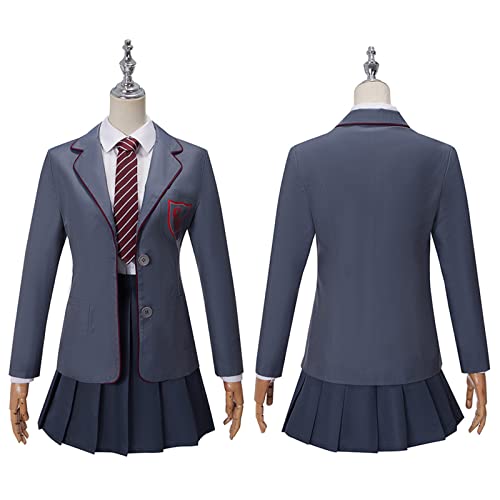 Awwwcos Matilda The Musical Cosplay Gray Costume School Girl Dress Uniform Suit Skirt Tie Halloween Party Outfit Women #TOP3