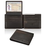 Travelambo 100% Genuine Leather Wallet for Men with Gift Box - Handmade Bifold Stylish - Rfid Wallet for Men with 2 ID Windows