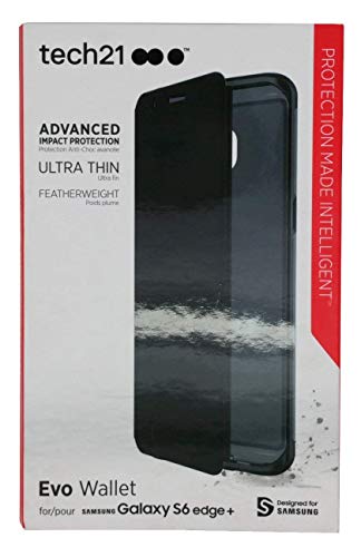 Tech 21 Impactology Evo Wallet Cell Phone Cover Case - Samsung Galaxy S6 Edge+ Plus - Black