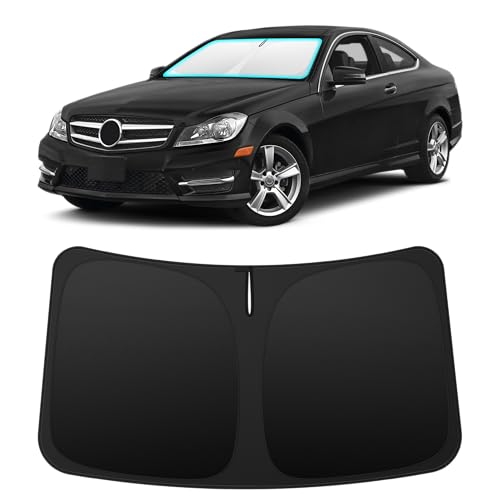 Image of INSAUTO Custom Fit Windshield Sun Shade for Mercedes-Benz C-Class 2008-2014