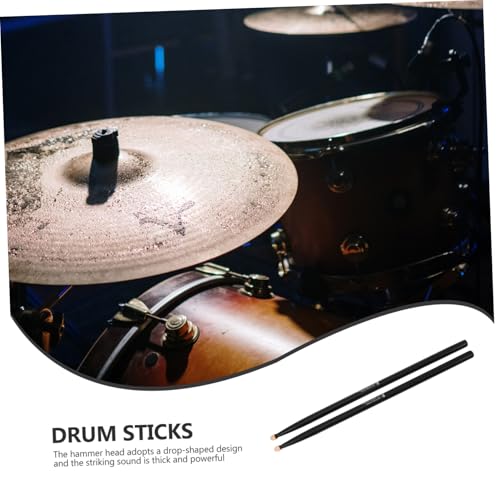 2 pares de baquetas de arce negro para batería, herramienta de percusión para principiantes, agarre cómodo, material de madera natural, diseño elegante miniatura 7