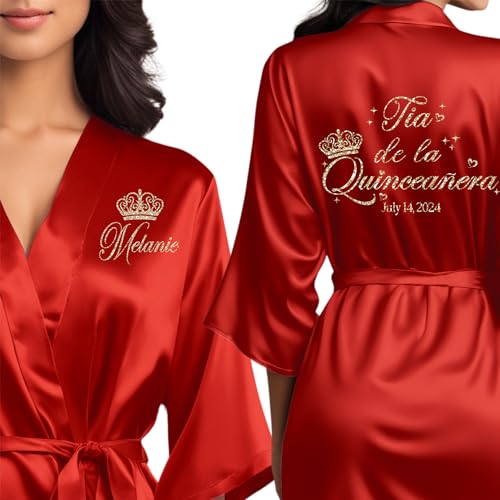 Mis Quince Anos Robes, Pretty Quinceanera Robes, Mama de la Quince, Quinceanera Gifts