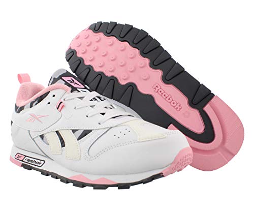 Reebok Classic Leather Rc 1.0 Girls Shoes Size 6, Color: White/Light Pink/True Grey 8