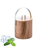 ZUJIABAO Cubos de hielo aislados de acero inoxidable 304 con tapa a prueba de fugas, capacidad de 2 litros, enfriador de bebidas portátil para interiores de gran capacidad