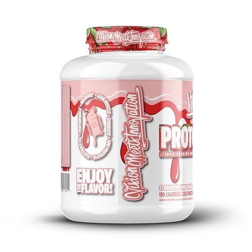 Image of VMI Sports | ProtoLyte Whey Isolate Protein Powder | Low Calorie Whey for Weight Loss and Muscle Gain | Digestive Enzymes | Non-GMO (4.6 lb, Strawberry)