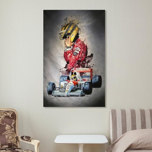Impression sur toile Ayrton Senna finition premium haute définition - 4