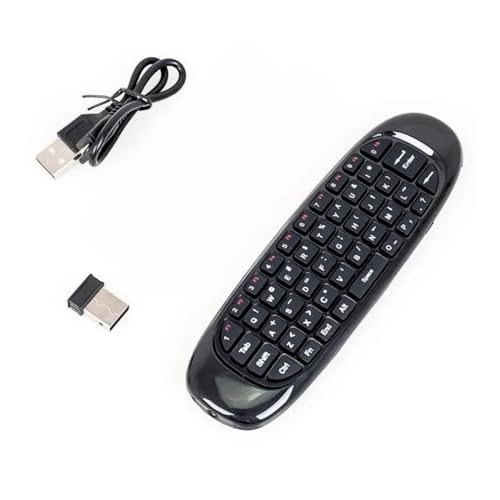 Controle remoto recarregável Air Mouse Com Sensor De Movimento e Teclado universal
